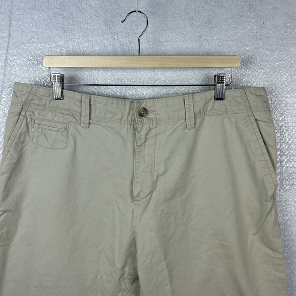 Old Navy Pants Mens 38x31* Khakis Beige Flat Front Baggy Cotton Casual Trousers - Picture 5 of 14